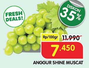 Promo Harga Anggur Shine Muscat  - Superindo