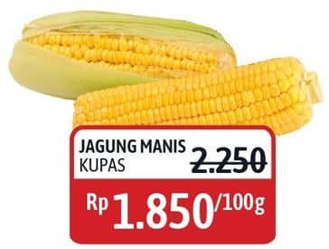 Promo Harga Jagung Manis Kupas per 100 gr - Alfamidi