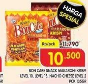 Promo Harga Kobe Bon Cabe Makaroni Krispi Level 10, Level 15, Nacho Cheese Level 2 150 gr - Superindo