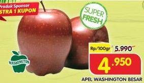 Promo Harga Apel Washington B Besar per 100 gr - Superindo