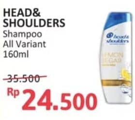 Promo Harga Head & Shoulders Shampoo All Variants 160 ml - Alfamidi