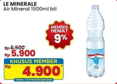 Promo Harga Le Minerale Air Mineral 1500 ml - Indomaret