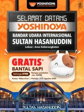 Promo Harga Gratis Bantal Sapi  - Yoshinoya