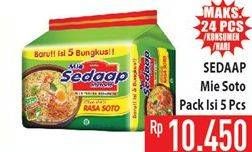 Promo Harga SEDAAP Mie Kuah Soto per 5 pcs 75 gr - Hypermart