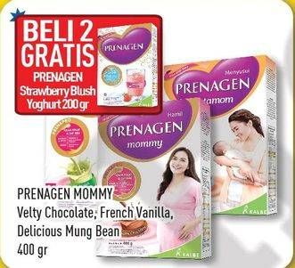 Promo Harga PRENAGEN Mommy Coklat, French Vanilla, Delicious Mung Bean 400 gr - Hypermart