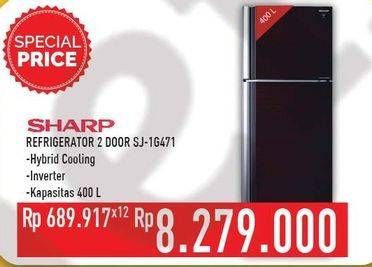 Promo Harga SHARP SJ-IG471PG | Refrigerator 2 Door  - Hypermart