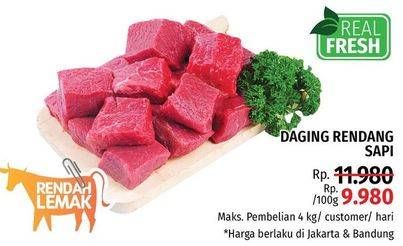 Promo Harga Daging Rendang Sapi per 100 gr - LotteMart