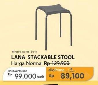 Promo Harga Lana Stackable Stool  - Carrefour