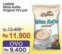 Promo Harga Luwak White Koffie Original per 10 sachet 20 gr - Indomaret