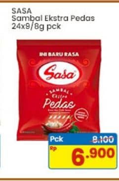 Promo Harga Sasa Sambal Ekstra Pedas per 24 sachet 9 gr - Indomaret