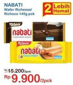 Promo Harga NABATI Wafer Chocolate, Cheese per 2 bungkus 145 gr - Indomaret