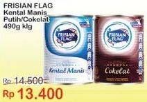 Promo Harga FRISIAN FLAG Susu Kental Manis Cokelat, Putih 490 gr - Indomaret