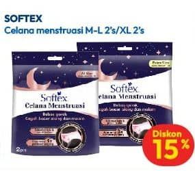 Promo Harga Softex Celana Menstruasi All Size, Extra Size 2 pcs - Hypermart