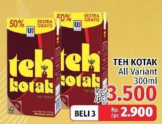 Promo Harga ULTRA Teh Kotak All Variants 300 ml - LotteMart