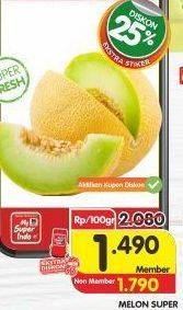 Promo Harga Melon Super per 100 gr - Superindo