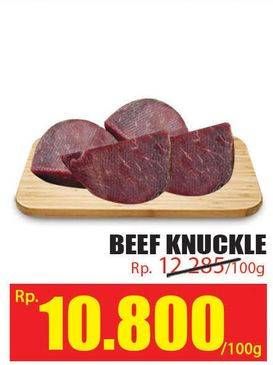 Promo Harga Beef Knuckle (Daging Inside) per 100 gr - Hari Hari