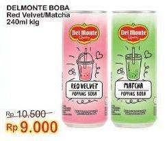Promo Harga Del Monte Boba Drink Red Velvet, Matcha 240 ml - Indomaret