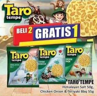 Promo Harga Taro Keripik Tempe Himalayan Salt, Teriyaki BBQ, Ayam Bawang 55 gr - Hari Hari