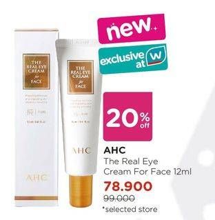 Promo Harga AHC The Real Eye Cream for Face 12 ml - Watsons