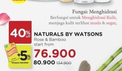 Promo Harga Naturals By Watsons Rose Bamboo Hydrating Gel Cream  - Watsons