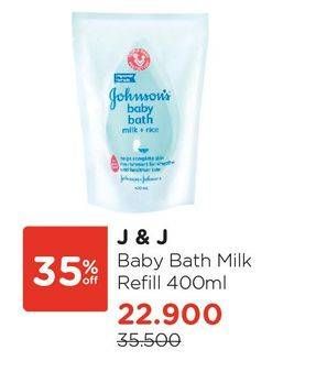 Promo Harga JOHNSONS Baby Milk Bath 400 ml - Watsons