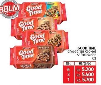 Promo Harga Good Time Cookies Chocochips All Variants 72 gr - Lotte Grosir