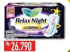 Promo Harga LAURIER Relax Night Gathers 34cm 12 pcs - Hypermart