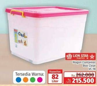 Promo Harga LION STAR Wagon Container VC-18 82000 ml - Lotte Grosir