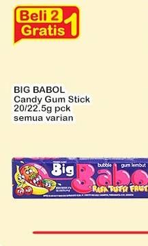 Promo Harga Big Babol Candy Gum All Variants 128 gr - Indomaret