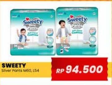 Promo Harga Sweety Silver Pants M60, L54 54 pcs - Yogya