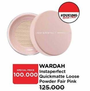 Promo Harga Wardah Instaperfect Quickmatte Loose Powder 11 Fair Pink 9 gr - Watsons