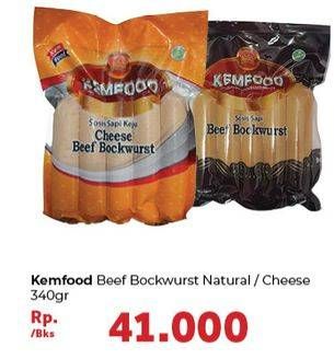 Promo Harga KEMFOOD Bockwurst Natural, Cheese 340 gr - Carrefour