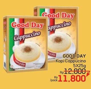 Promo Harga Good Day Cappuccino per 5 sachet 25 gr - LotteMart