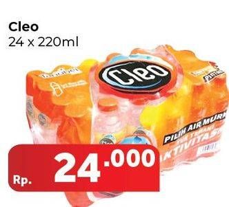 Promo Harga CLEO Air Minum per 24 botol 220 ml - Carrefour