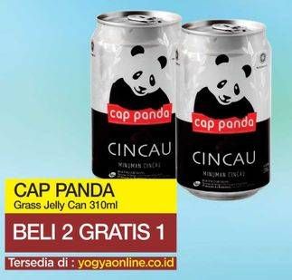 Promo Harga CAP PANDA Minuman Kesehatan Grass Jelly 310 ml - Yogya