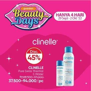 Promo Harga Clinelle PureSwiss Thermal Water 50 ml - Guardian