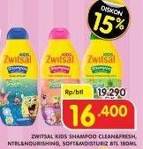 Promo Harga ZWITSAL Kids Shampoo Clean Fresh Blue, Natural Nourishing Care, Soft Moisturizing 180 ml - Superindo