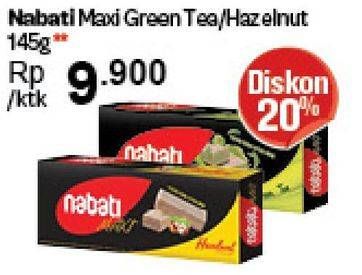 Promo Harga NABATI Maxi Hazelnut, Green Tea 145 gr - Carrefour