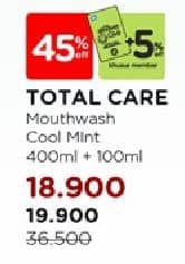 Promo Harga Total Care Mouthwash Cool Mint 500 ml - Watsons