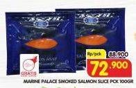 Promo Harga Marine Palace Smoked Salmon Slice 100 gr - Superindo