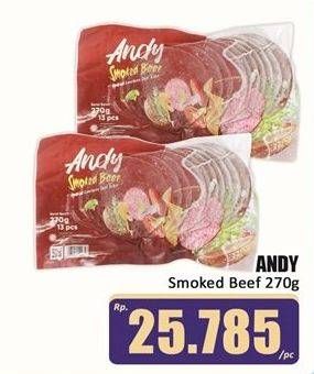 Promo Harga Andy Smoked Beef 270 gr - Hari Hari