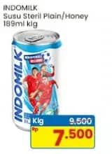 Promo Harga Indomilk Susu Steril Honey, Plain 189 ml - Indomaret