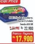 Promo Harga AICE Sundae Alpukat Strawberry, Vanilla Chocolate 800 ml - Hypermart