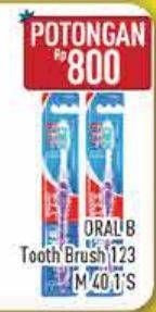 Promo Harga ORAL B Toothbrush All Rounder 1 2 3 Medium  - Hypermart