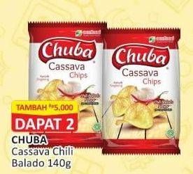 Promo Harga CHUBA Cassava Chips Sambal Balado 140 gr - Alfamart