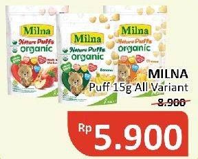 Promo Harga Milna Nature Puffs Organic All Variants 15 gr - Alfamidi