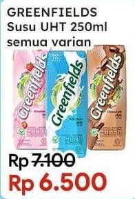 Promo Harga Greenfields UHT All Variants 250 ml - Indomaret