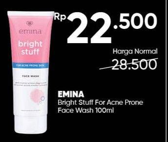 Promo Harga EMINA Bright Stuff Face Wash Acne Prone Skin 100 ml - Guardian