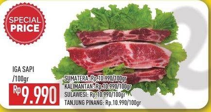 Promo Harga Iga Sapi per 100 gr - Hypermart