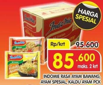 Promo Harga INDOMIE Mi Kuah Ayam Bawang, Ayam Spesial, Kaldu Ayam per 40 pcs - Superindo